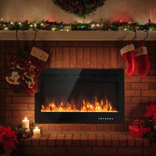 Load image into Gallery viewer, 40 " Electric Fireplace Recessed Wall Mounted with Multicolor Flame