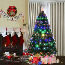 Load image into Gallery viewer, 5' / 6' / 7' Multicolor LED Fiber Optic Artificial Christmas Tree-6'