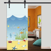 Load image into Gallery viewer, New 6 FT Black Modern Antique Style Sliding Barn Wood Door Hardware Closet Set