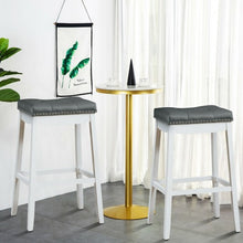 Load image into Gallery viewer, 29" Set of 2 Nailhead Saddle Bar Stools-White