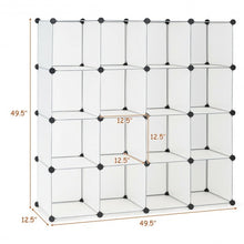 Load image into Gallery viewer, 16 Plastic Cube Storage Organizer-White