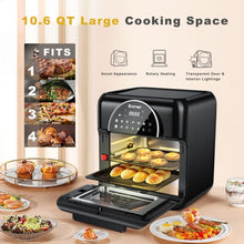 Load image into Gallery viewer, 10.6QT 8-in-1 Air Fryer Digital Toaster Oven Rotisserie with Accessories