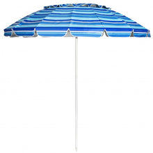 Load image into Gallery viewer, 8FT Portable Beach Umbrella with Sand Anchor and Tilt Mechanism for Garden and Patio-Navy