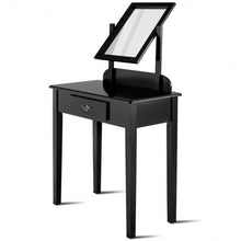 Load image into Gallery viewer, Vanity Dressing Table Stool Set with Large Makeup Mirror