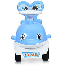 Load image into Gallery viewer, 3-in-1 Baby Walker Sliding Car Pushing Cart Toddler Ride-Blue