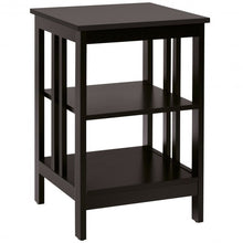 Load image into Gallery viewer, 3-tier Side Table Nightstand with Stable Structure-Espresso