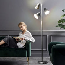 Load image into Gallery viewer, 64" 3-Light LED Floor Lamp Reading Light for Living Room Bedroom-Silver