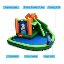 Load image into Gallery viewer, Inflatable Water Park Bouncer with Climbing Wall Splash Pool Water Cannon