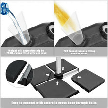 Load image into Gallery viewer, 4 Pcs 238lb Patio Cantilever Offset Umbrella Base Weight Stand