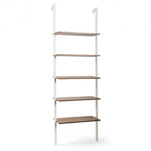 Load image into Gallery viewer, 5-Tier Metal Frame Ladder Shelf -White