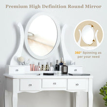 Load image into Gallery viewer, Vanity Set with Removable Makeup Organizer-White
