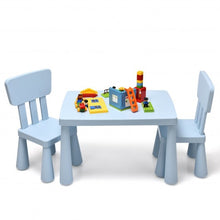 Load image into Gallery viewer, 3-Piece Toddler Multi Activity Play Dining Study Kids Table and Chair Set-Blue