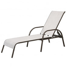 Load image into Gallery viewer, Adjustable Patio Chaise Outdoor Folding Lounge Chair with Adjustable Backrest-Gray