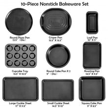 Load image into Gallery viewer, 10 Pcs Nonstick Bakeware Set Baking Roasting Cake Pans