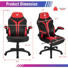 Load image into Gallery viewer, Height Adjustable Swivel High Back Gaming Chair Computer Office Chair-Red