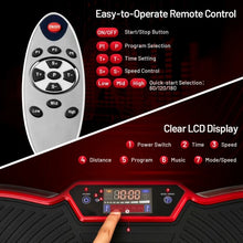 Load image into Gallery viewer, 3D Vibration Plate Fitness Machine with Remote Control Bluetooth Loop-Red