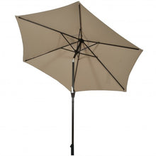 Load image into Gallery viewer, 10 ft Outdoor Market Patio Table Umbrella Push Button Tilt Crank Lift-Tan