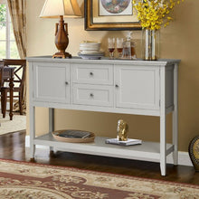 Load image into Gallery viewer, Wooden Sideboard Buffet Console Table w/ Drawers and Storage-Gray