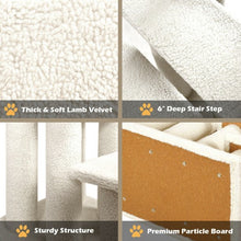 Load image into Gallery viewer, 4-Step Pet Stairs Carpeted Ladder Ramp Scratching Post Cat Tree Climber
