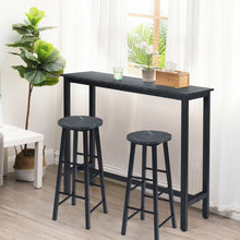 Load image into Gallery viewer, Set of 2 Pub Bistro Dining Height Bar Stool-Black
