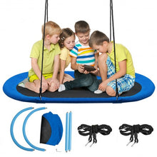 Load image into Gallery viewer, 60" Saucer Surf Outdoor Adjustable Swing Set-Blue+Black