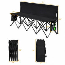 Load image into Gallery viewer, Folding 4 Seats Sports Sideline Bench Outdoor with Side Bag