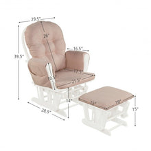 Load image into Gallery viewer, Baby Nursery Relax Rocker Rocking Chair Glider and Ottoman Set-Pink