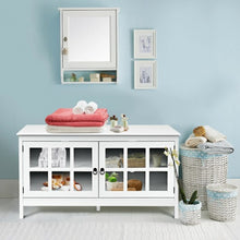 Load image into Gallery viewer, 50" TV Stand Modern Wood Storage Console with 2 Doors-White