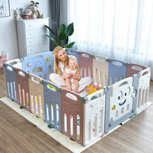 Load image into Gallery viewer, 16-Panel Foldable Baby Playpen Kids Activity Centre-Multicolor