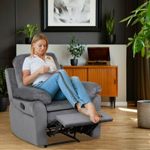 Load image into Gallery viewer, Manual Reclining Single Sofa with Footrest-Gray