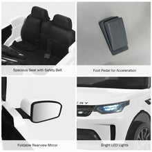Load image into Gallery viewer, 12V Licensed 2-Seater Land Rover Kid Ride On Car -White