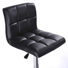 Load image into Gallery viewer, 2PC Bar Stool PU Leather Barstools Chairs Adjustable Counter Swivel Pub Style-black