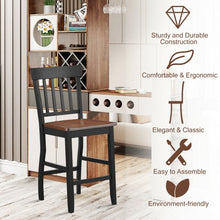 Load image into Gallery viewer, Set of 2 24" Barstool Solid Wood Rake Back