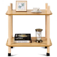Load image into Gallery viewer, 2 Tier Rolling Utility Storage Rack Serving Cart