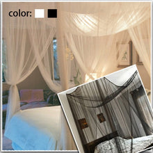 Load image into Gallery viewer, 4 Corner Post Full Queen King Size Bed Mosquito Net-White