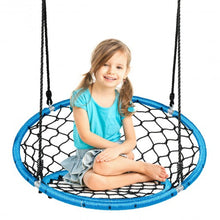 Load image into Gallery viewer, Net Hanging Swing Chair with Adjustable Hanging Ropes-Blue