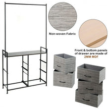 Load image into Gallery viewer, 8 Drawer Fabric Dresser with Rack Multifunctional Storage Tower Metal