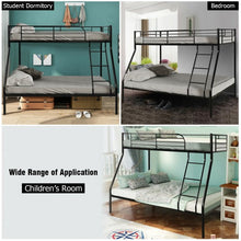 Load image into Gallery viewer, Twin over Full Bunk Sturdy Metal Bed