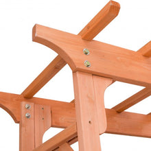 Load image into Gallery viewer, 7 ft Garden Wooden High Arbor Arch Plant Pergola