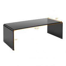 Load image into Gallery viewer, 42.0" x 19.7" Tempered Glass Coffee Table - Gray