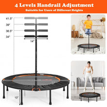 Load image into Gallery viewer, 47" Folding Trampoline Fitness Exercise Rebound with Handle for Adults and Kids-Orange