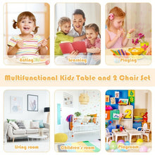 Load image into Gallery viewer, Kids Wooden Table & 2 Chairs Set-White