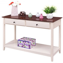 Load image into Gallery viewer, Entryway Wood Console Accent Table with Drawer and Shelf