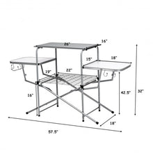 Load image into Gallery viewer, Foldable Outdoor BBQ Table Grilling Stand