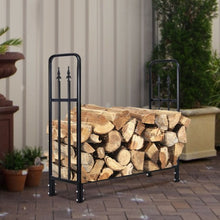 Load image into Gallery viewer, 4' Outdoor Heavy Duty Steel Firewood Wood Storage Rack