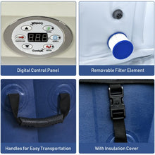 Load image into Gallery viewer, 4-Person Inflatable Portable Outdoor Hot Tub