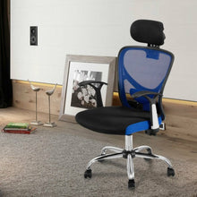 Load image into Gallery viewer, Ergonomic Mesh High Back Office Chair with Headrest-Blue