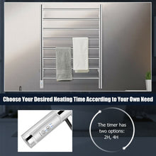 Load image into Gallery viewer, 8-Bar Wall Mounted Towel Warmer Stainless Steel Towel Rack