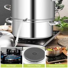 Load image into Gallery viewer, 10 Quart Stainless Steel Fruit Juicer Steamer Multipot