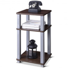 Load image into Gallery viewer, 3 Tier End Table Multipurpose Shelf Night Stand Display Shelving-Coffee
